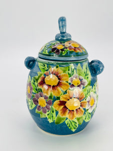 Covered Jar with Handles