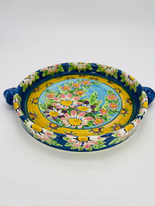 Platter with handles 9”