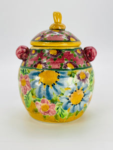 Covered Jar with Handles